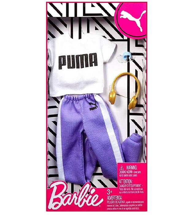 Abbigliamento Barbie Mattel Vestito firmato Puma per bambola Barbie con 2 accessori