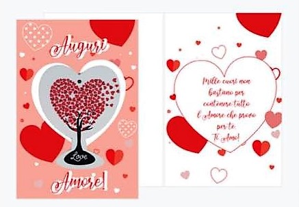 Biglietto d’auguri – Auguri  con legnetto regalo