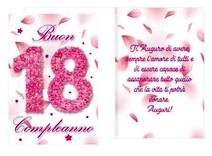 Biglietto d’auguri – Buon 18 Compleanno
