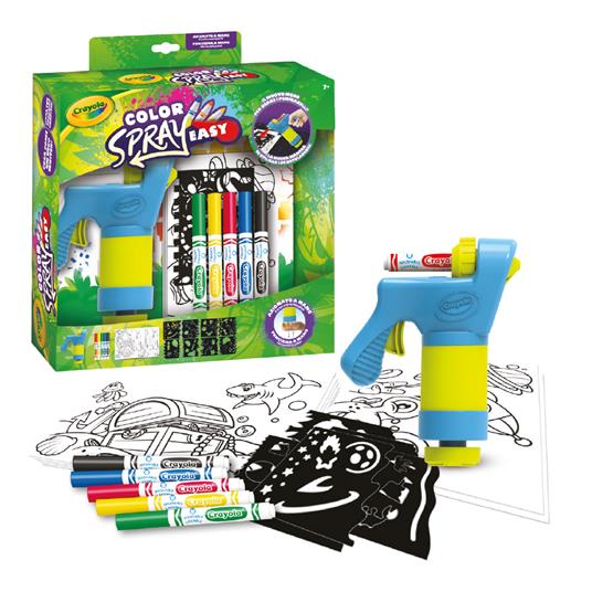 CRAYOLA- Color Spray Easy, Aerografo Manuale, attività Creativa e Regalo per Bambini, età 7+, Multicolore, 25-7494