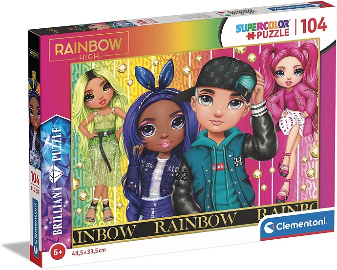 Clementoni Rainbow High Brilliant Supercolor High-104 pezzi-Made in Italy 20344