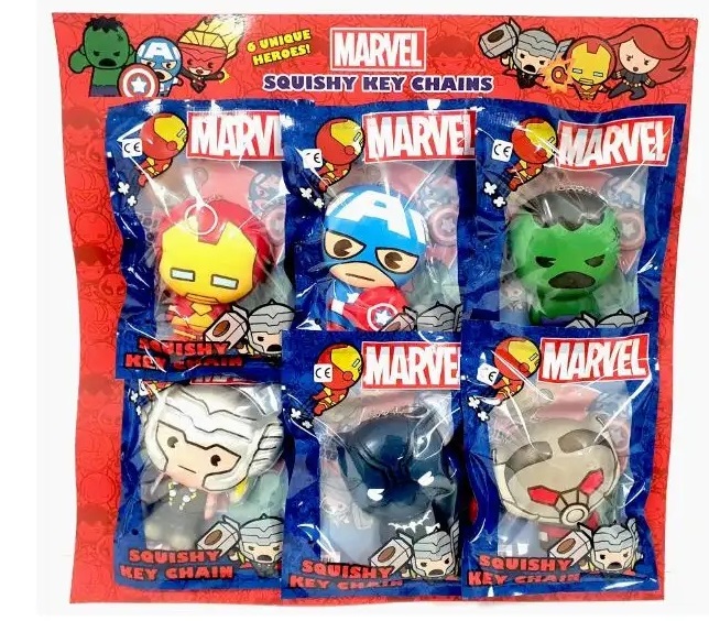 SQUISH & SQUEEZE MARVEL PERS. ASS.6 MODELLI IN ASSORTIMENTO