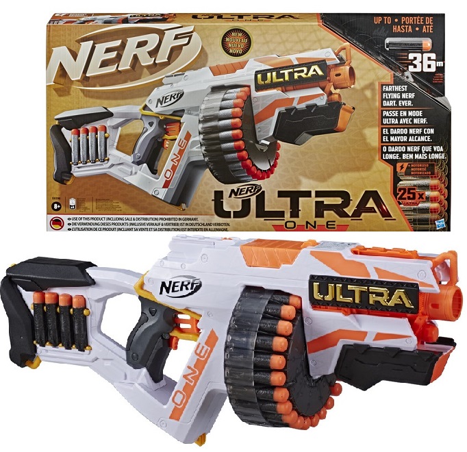Hasbro Nerf Ultra One Blaster Motorizzato, 25 Dardi Nerf Ultra – Compatibile soltanto con i dardi Nerf Ultra One