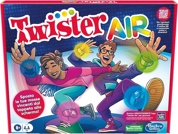 Gioco Twister Air, gioco Twister con app per realtà aumentata, si collega a dispositivi smart, giochi attivi per feste, dagli 8 anni in su