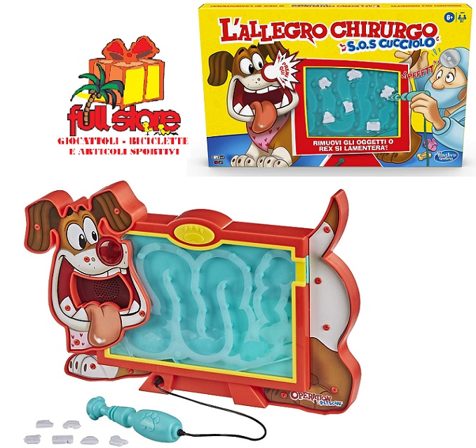 Hasbro Gaming – L’Allegro Chirurgo S.O.S. Cucciolo, Gioco in scatola con suoni Edizione Greca