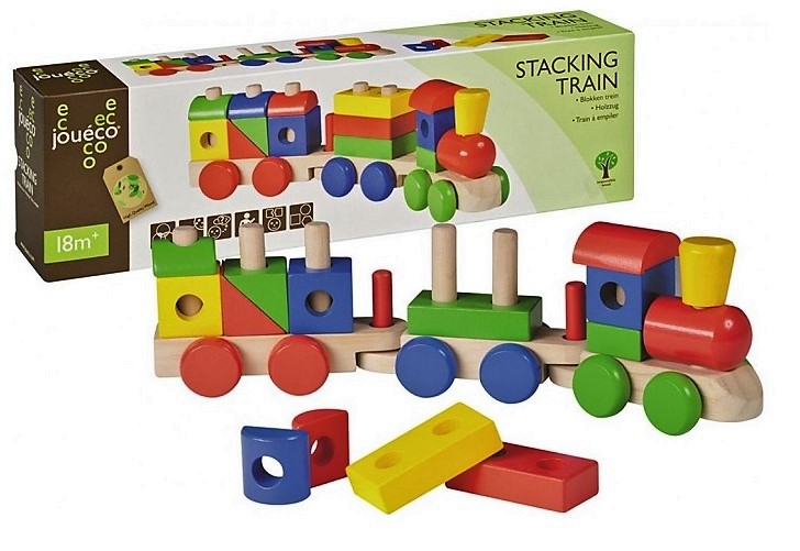 Joueco – Treno impilabile in legno