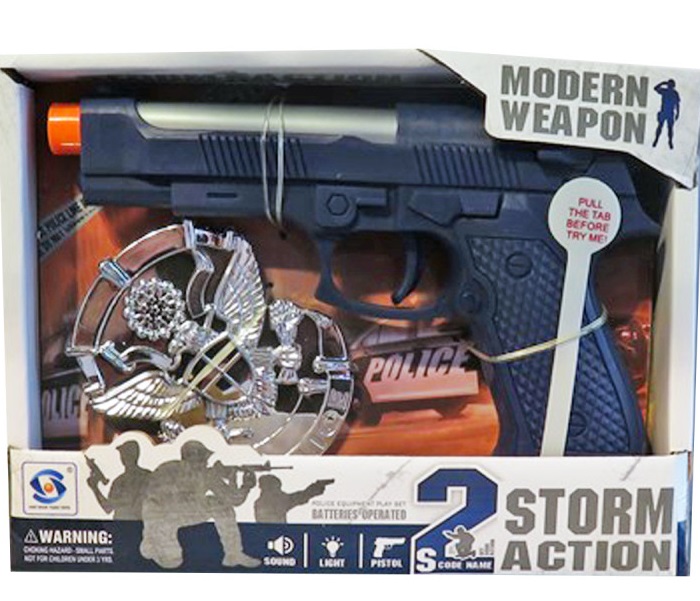 Pistola modello police con distintivo