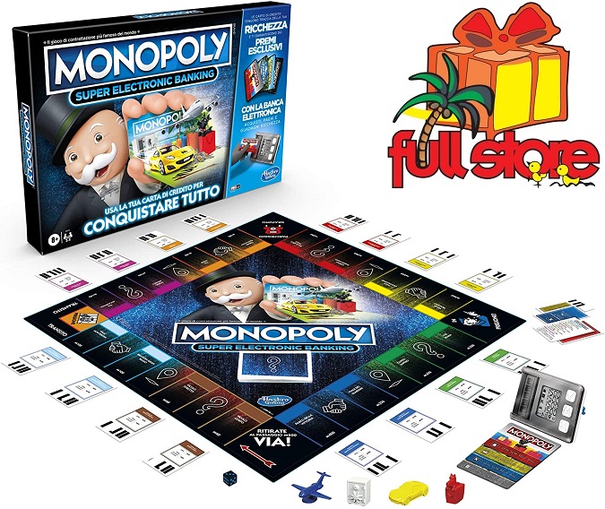 Hasbro Monopoly Super Electronic Banking (Gioco in Scatola con Lettore elettronico Hasbro Gaming, Versione in Italiano)