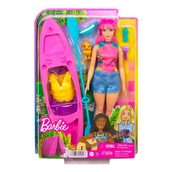 Barbie – Amica della natura Bambolina con Canoa e cucciolo con tanti accessori
