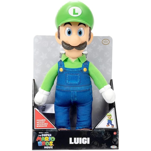 Super Mario Bros Movie Edition sog. luigi Gigante alto 35 cm con occhi realistici