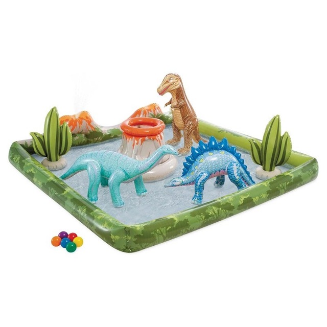Playground Dinosauri – Piscina gonfiabile per bambini con scivolo