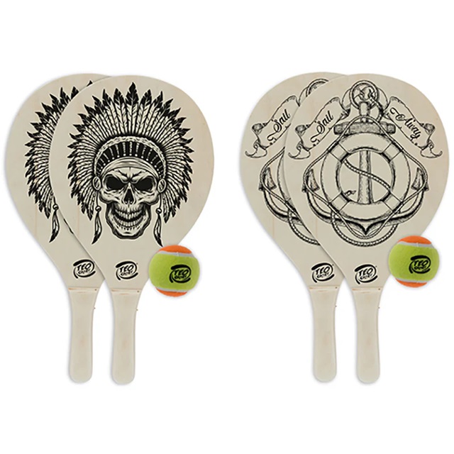 TEO’S- RACCHETTONI LEGNO NATURALE 10MM 2 SOGG. IN ASSORTIMENTO