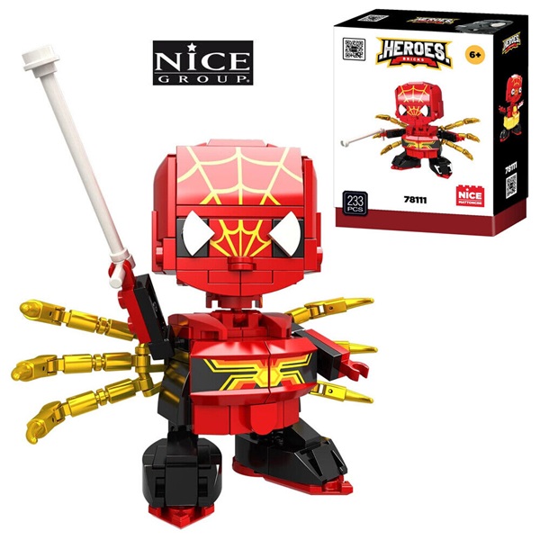 bricks Hero Mattoncini Eroe in Calzamaglia Rossa e Blur