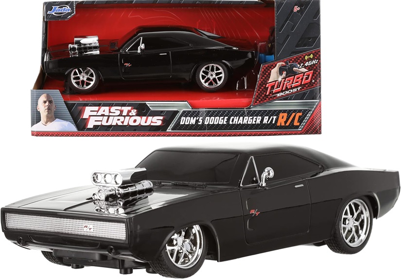 Jada Toys – Fast & Furious 1970 Dodge Charger Radiocomandata, 253203019, + 8 Anni, in Scala 1:24