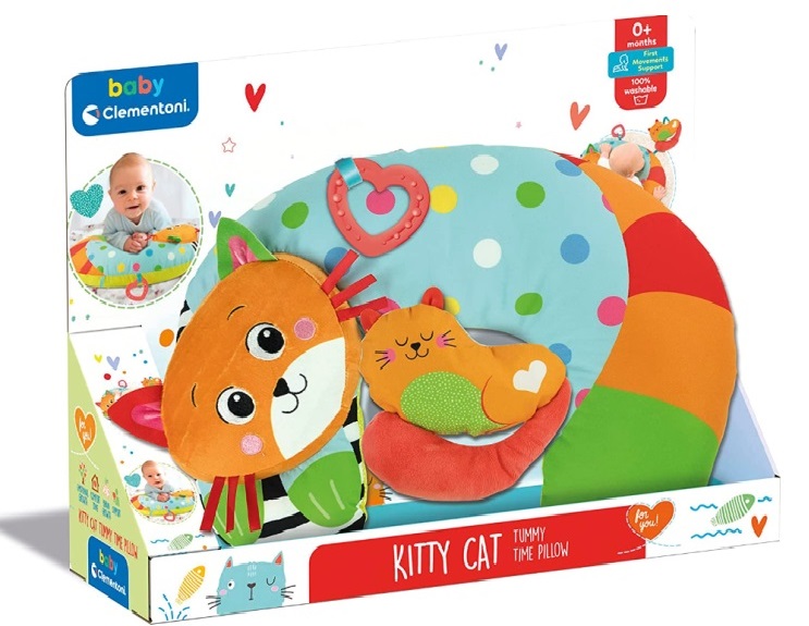 Clementoni 17800 -Baby for You-Kitty Cat Tummy Time Pillow