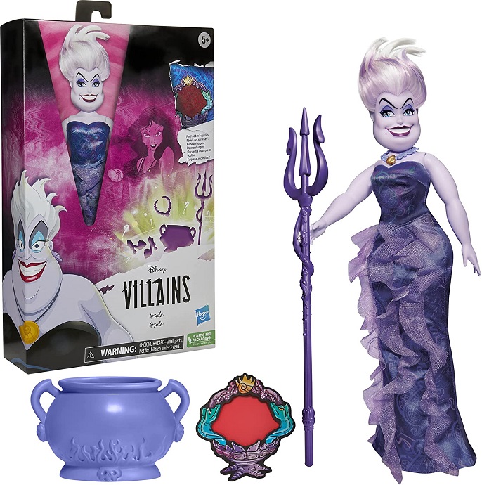 Hasbro Disney Princess Villains – Ursula  fashion doll con accessori e vestiti rimovibili, giocattolo per bambini dai 5 anni in su