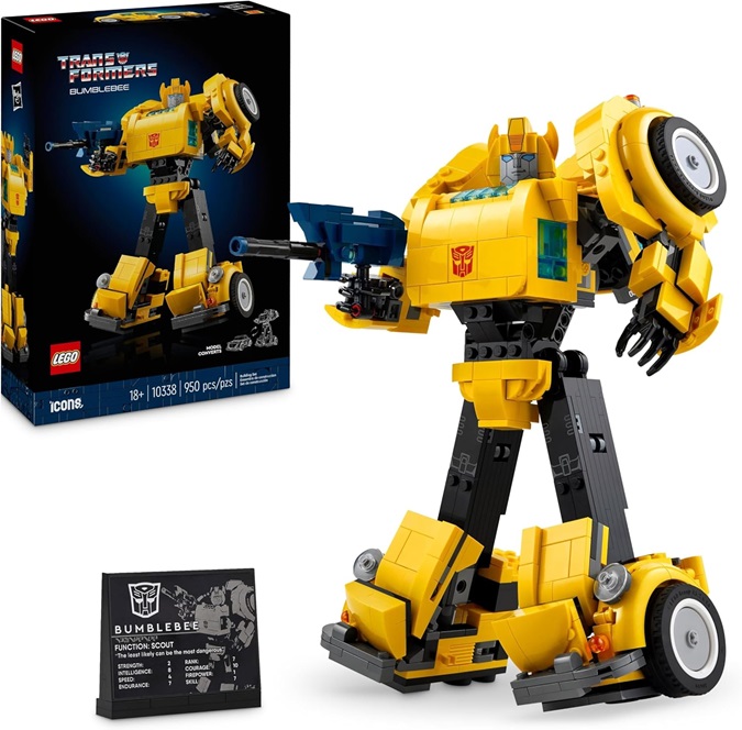 LEGO Icons 10338  Transformers Bumblebee Action Figure Robot da Collezione