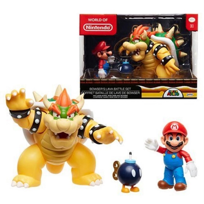 Nintendo Super Mario Bowser Vs Mario Diorama Figure