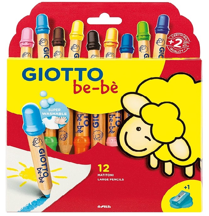 Giotto be-bè astuccio 12 matitoni + appuntamatitone