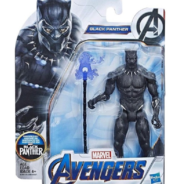 Hasbro Avengers – Black Panther, action figure da 15 cm e accessorio da battaglia
