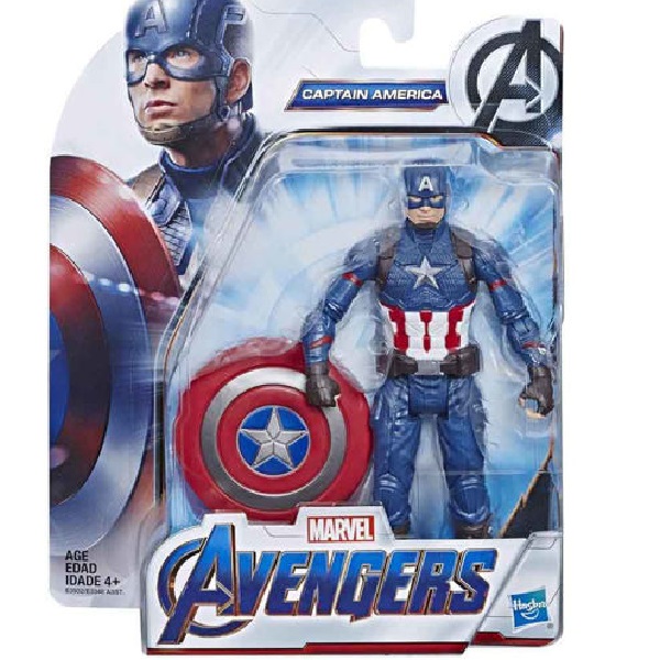 Hasbro Avengers – Captain America, action figure da 15 cm e accessorio da battaglia