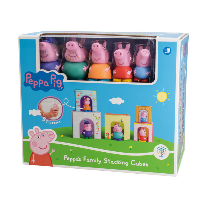 Cubi impilabili e figure di Peppa Pig 5 Pezzi