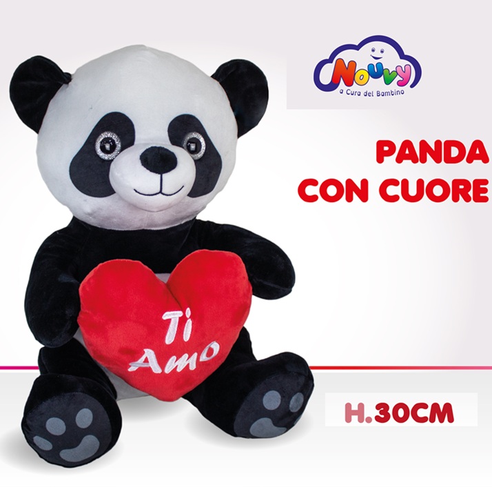 Peluche Panda con cuore 30 Cm
