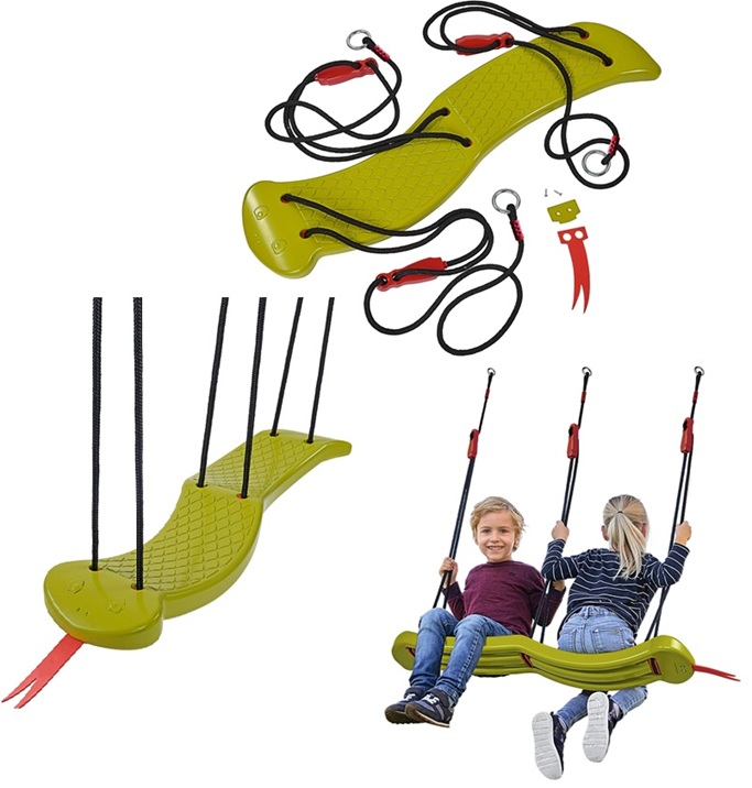 Sediolino altalena Big Snake altalena doppia seduta con corde