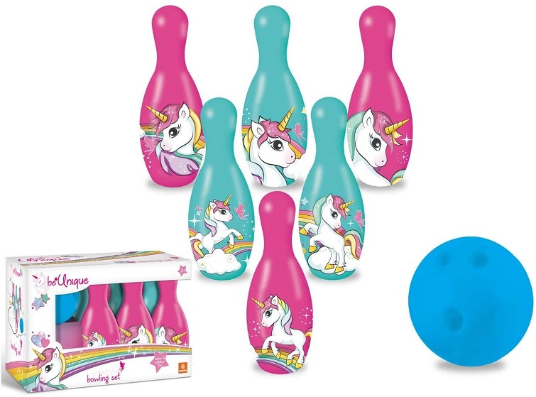 Mondo Toys – Set da Bowling Unicorn per bambini – INCLUDE 1 palla e 6 Birilli tema Unicorn