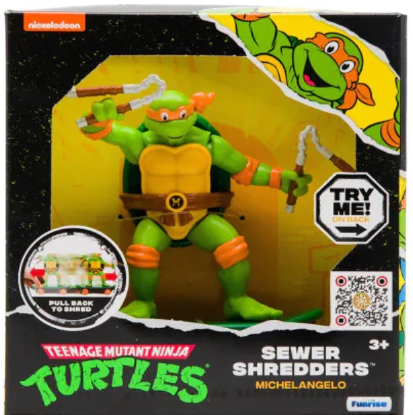 Teenage Mutant Ninja Turtles Michelangelo con skate a retrocarica