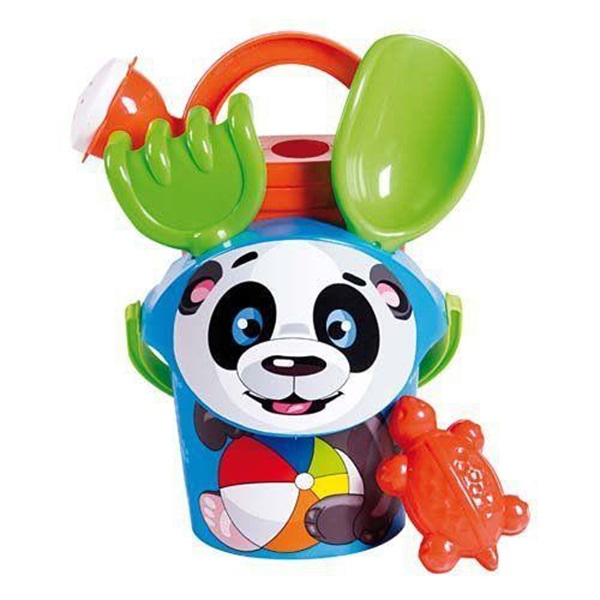 Secchiello Mare Panda con accessori paletta, rastrello innaffiatoio