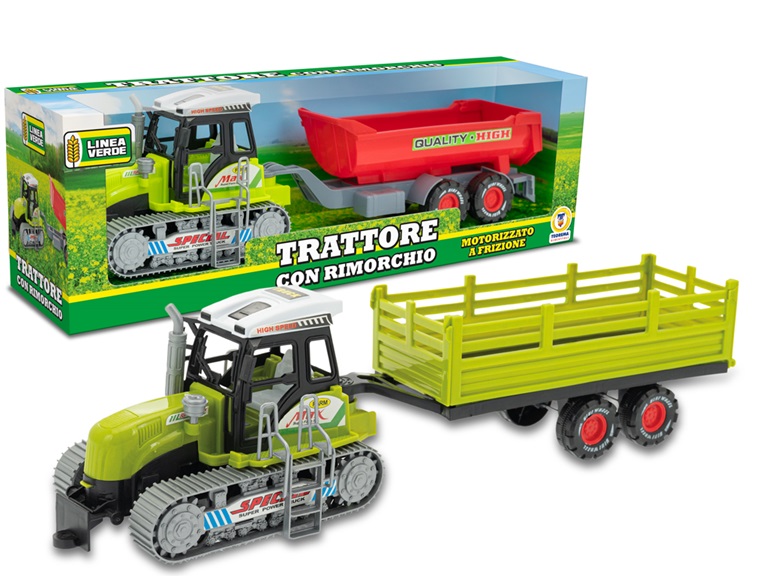 68979 – LINEA VERDE – TRATTORE CON RIMORCHIO A FRIZIONE 3 MDL ASS