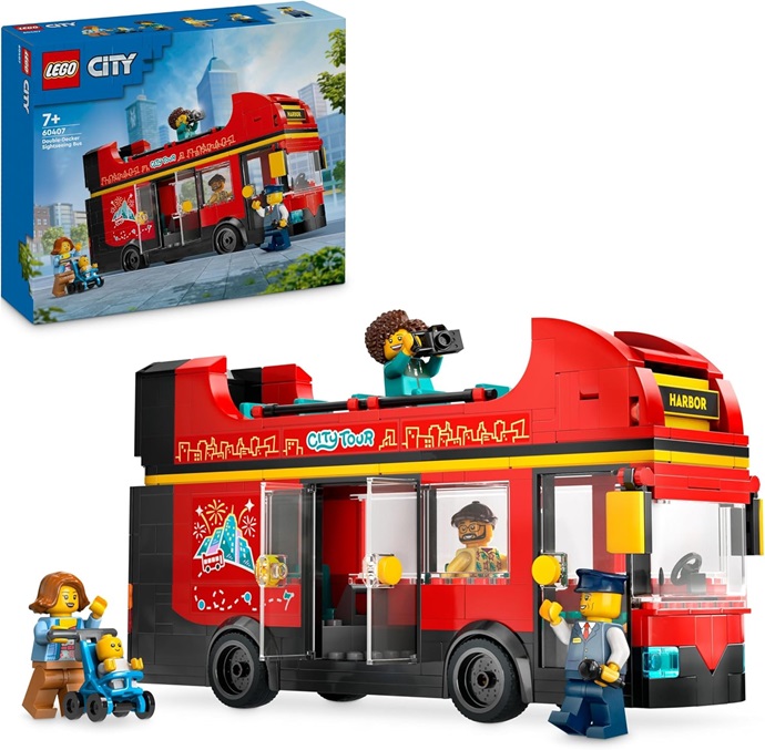 LEGO City 60407 Autobus Turistico Rosso a Due Piani