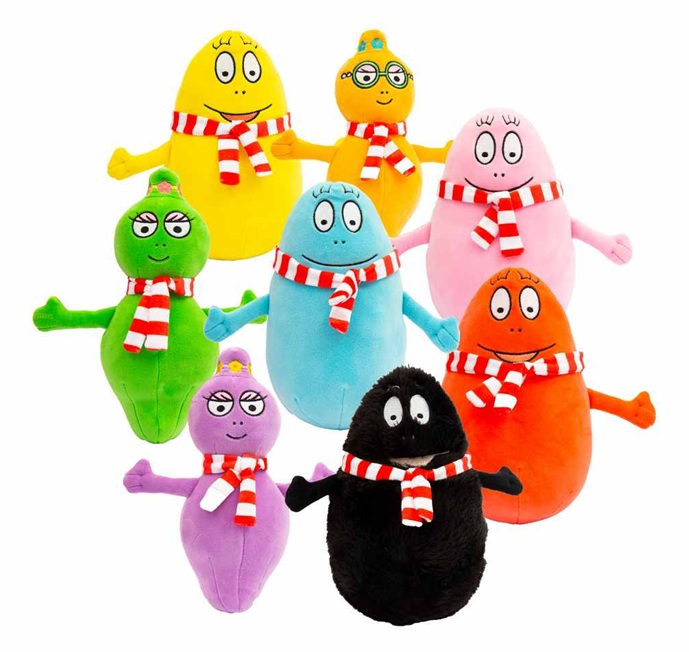 Peluche Barbapapa con sciarpa altezza  23|24 cm Sogg. Assortiti vendita singola