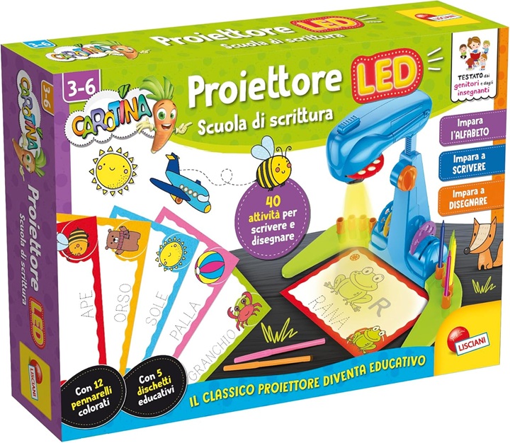 Lisciani Giochi – Carotina Proiettore scuola di lettura e scrittura