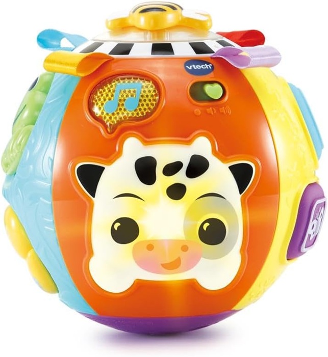 VTech Baby Palla delle Scoperte, Palla Interattiva con Sensore di Movimento, Gioco Educativo Bambino per Sviluppo Sensoriale, Palla Prime Scoperte, Lingua Italiana, Batterie Incluse, 6-36 Mesi