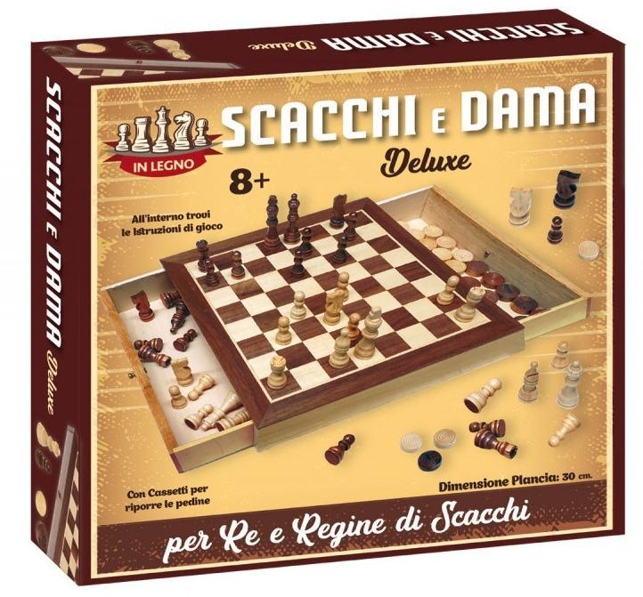 Dama e Scacchi deluxe legno 30×30