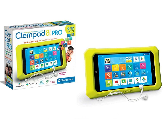 Nuovo Clempad 8 PRO  6-12 anni edizione 2025 (Bumper col blu)