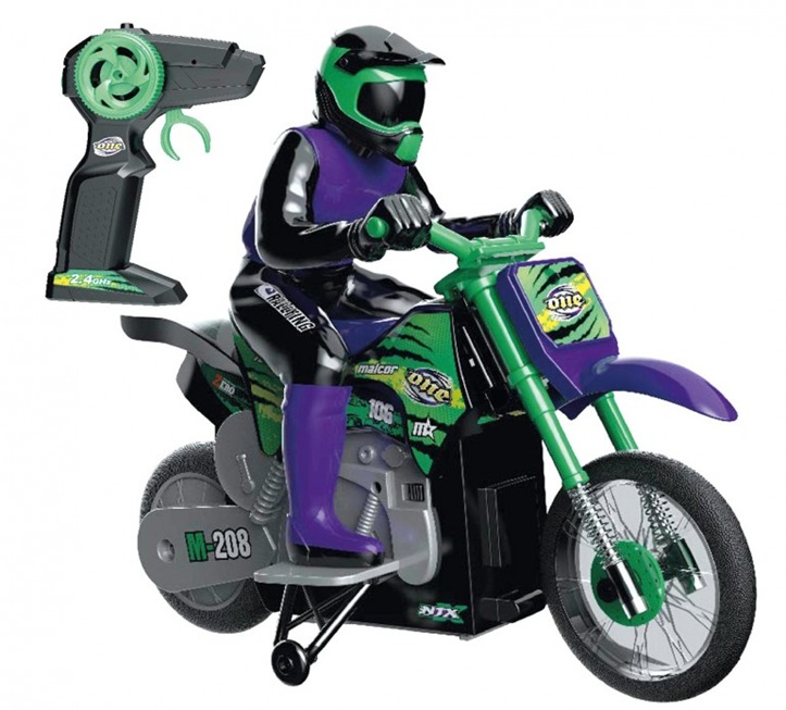 Motocross Radiocomandato Effetto derapata 2.4 GHz 15 Km H, accellerazione rapida e ammortizzatori reali