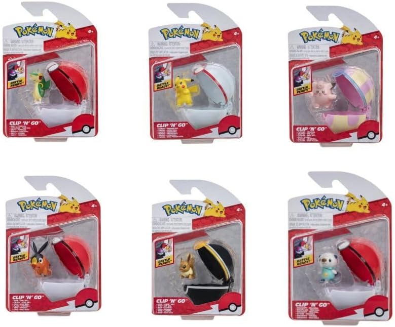 Pokemon -Poke Ball Clip & Go con personaggio Sogg. Assortiti Vendita singola