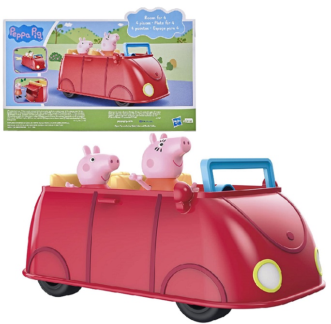 Hasbro Peppa Pig – L’Automobile di famiglia di Peppa Pig con frasi ed effetti sonori, dai 3 anni in su