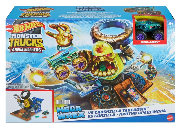 Hot Wheels – Monster Truck Arena Smashers, Mega Wrex Vs Gorzilla.