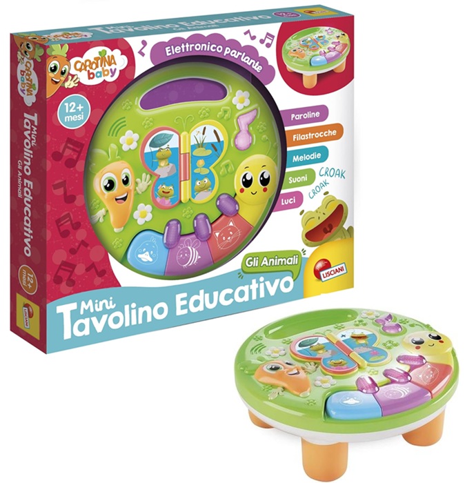 Lisciani Giochi – Carotina Baby mini tavolino educativo animali, 109913