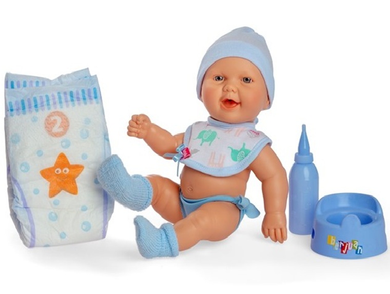 Berjuan – Bambolotto Baby Pipì Maschietto con vasino, biberon e pannolino