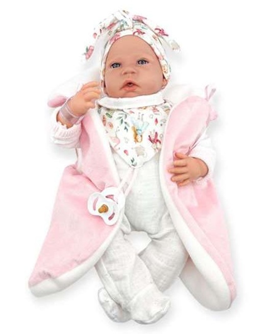 Berjuan – Bambola Reborn con meccanismo baci e cuscino 50 Cm