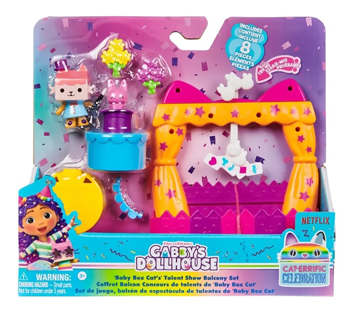 Gabby’s Dollhouse Baby Box Cat’s show Balcony Set