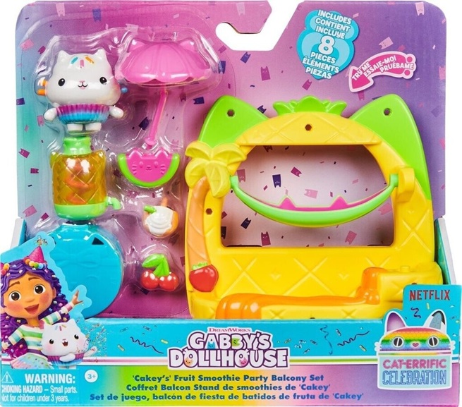 Gabby’s Dollhouse Cakey’s Fruit Smoothie  Balcony Set