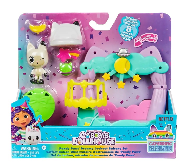 Gabby’s Dollhouse  Pandy Paws Dreamy Lookout Balcony Set