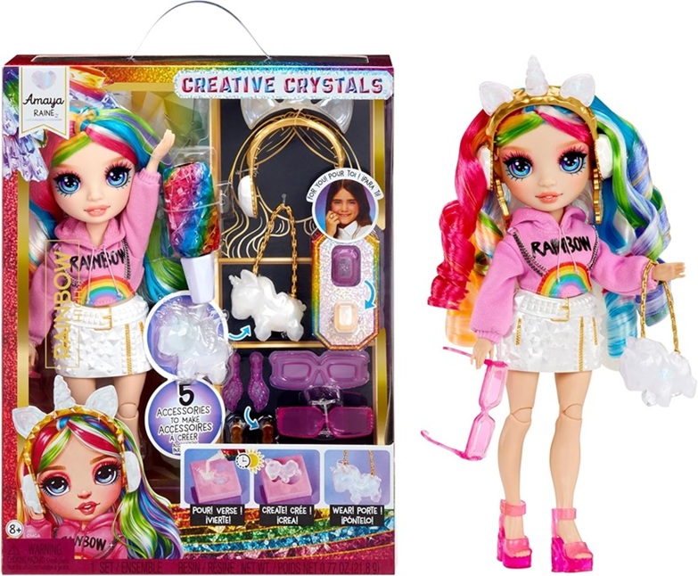 MGA’s Rainbow High creative crystals fashion doll Amaya per Età  8+