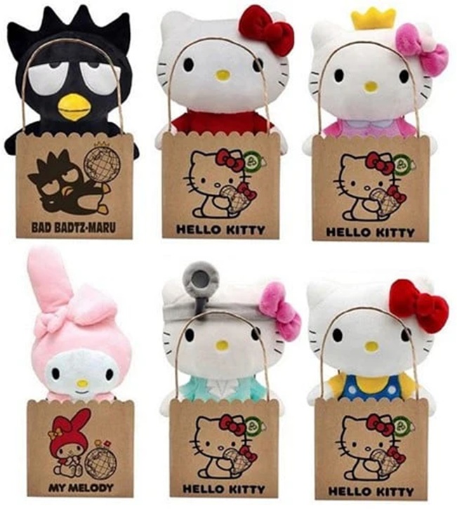 Peluche Hello Kitty da 27 Cm in busta personalizzata Sogg. Ass. Vendita Singola